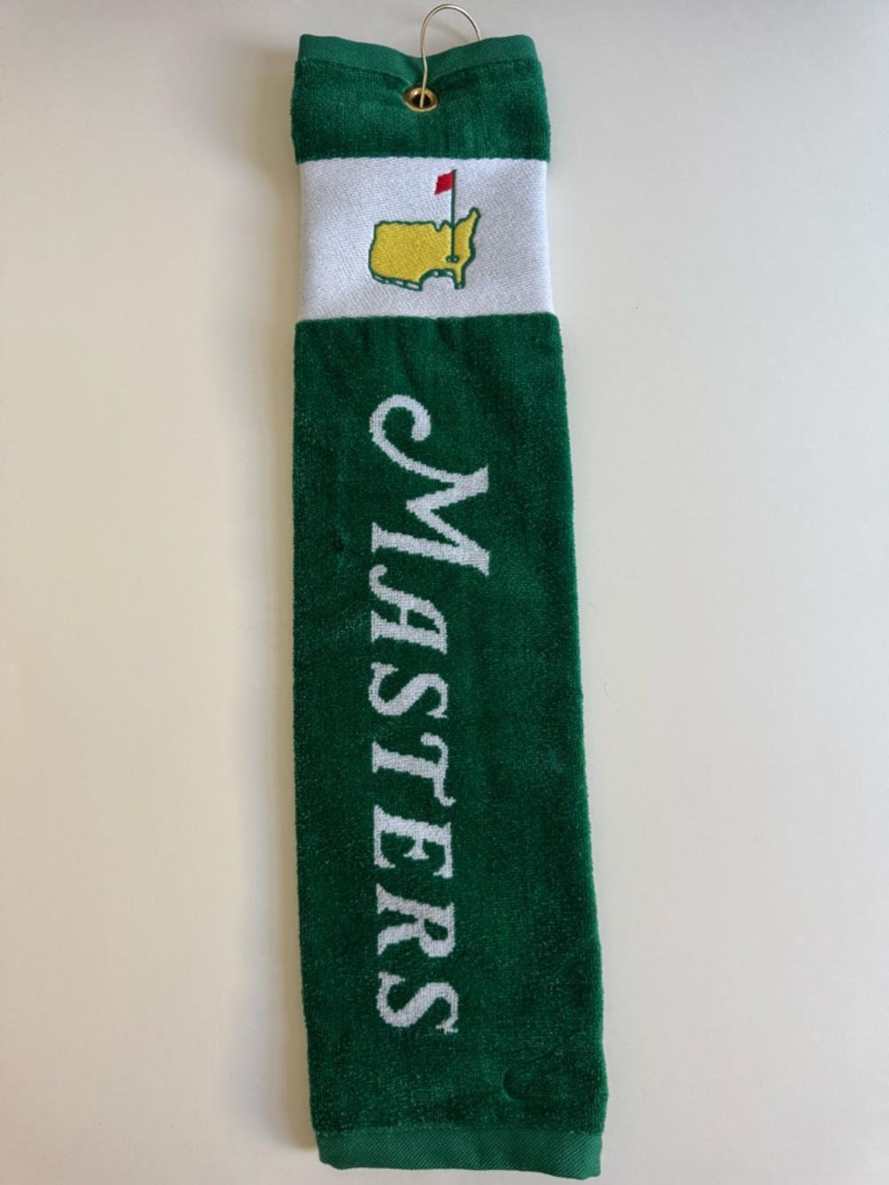 Masters 2026 Tri-Fold Golf Towel - Green and White